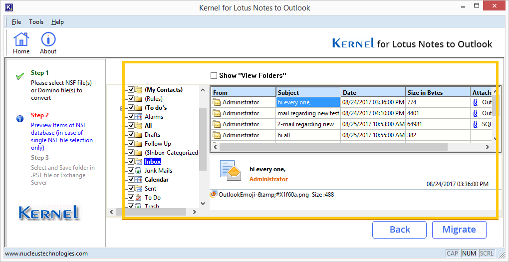 lotus notes to outlook 2013